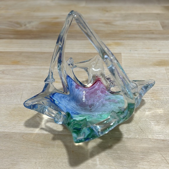 Mirano Style 5x4 multicolor decorative Glass Basket Home Decor. - Picture 2 of 7